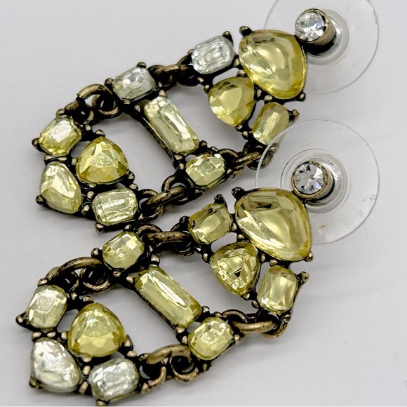 J. Crew Jeweled Yellow Earrings - Picture 1 of 3